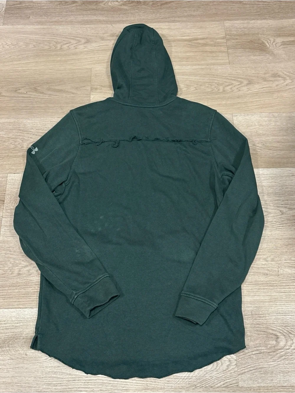 Project Rock Under Armour Sweatshirt Mens M Green Terry Hoodie Bull Snake Loose